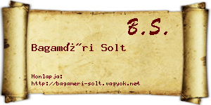 Bagaméri Solt névjegykártya